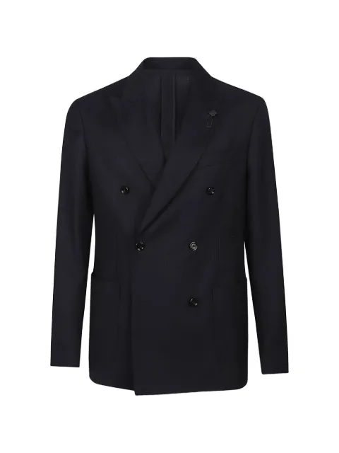 Lardini blazer croisé à motif de chevrons