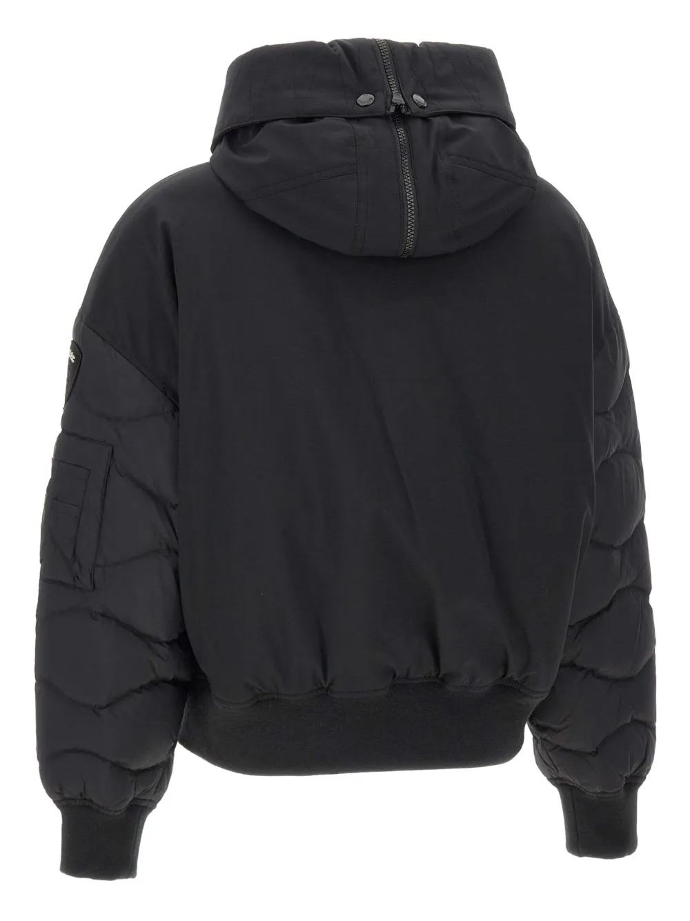 Blauer Harley Hooded Bomber Jacket In Black