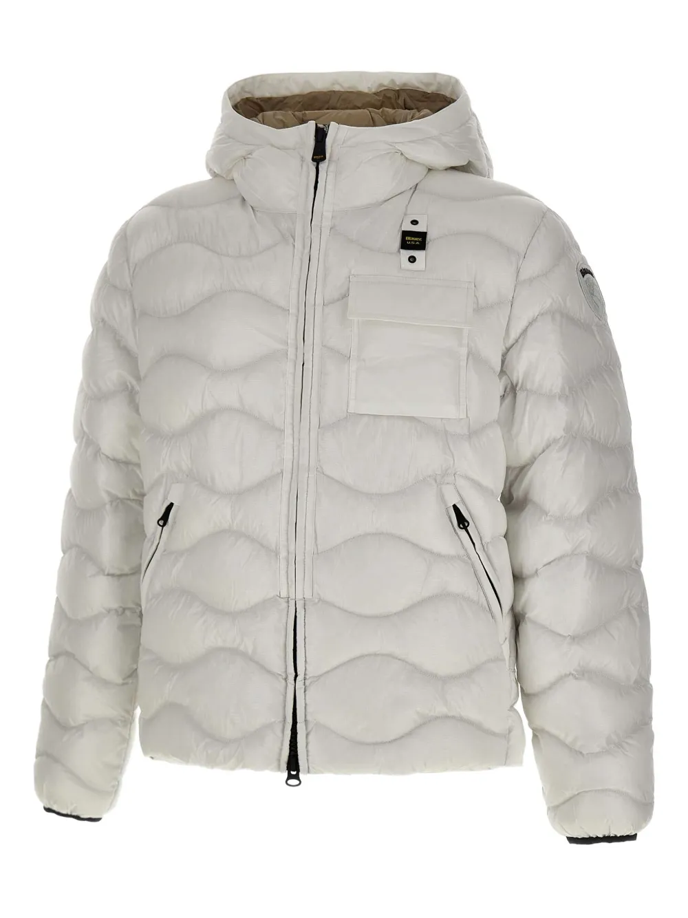 Blauer Bryant Chest-pocket Quilted Jacket In White