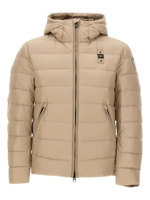 Blauer striped hooded down jacket