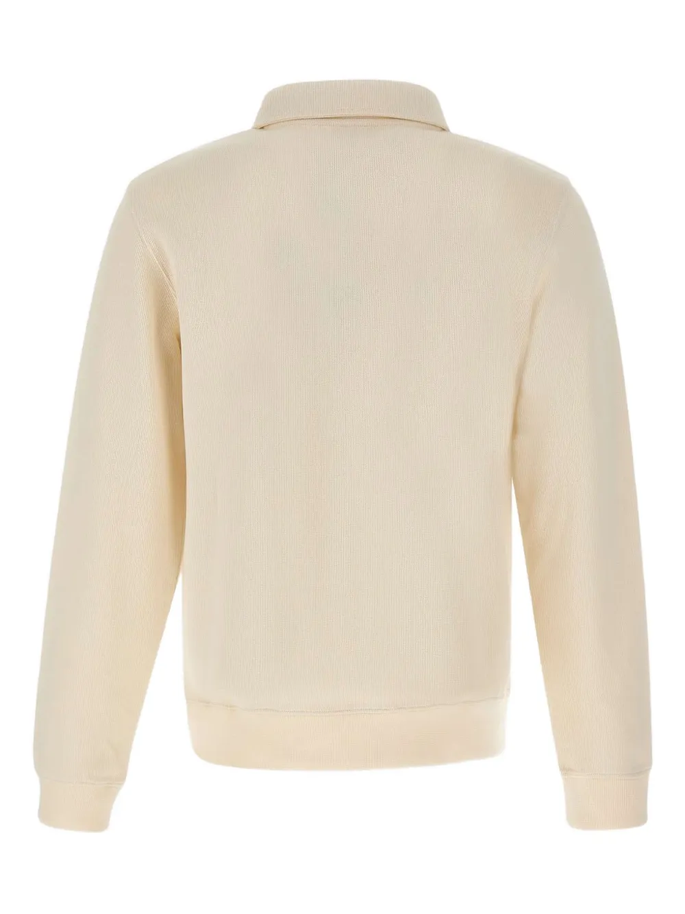 Lacoste logo-embroidery long-sleeve polo shirt - Beige