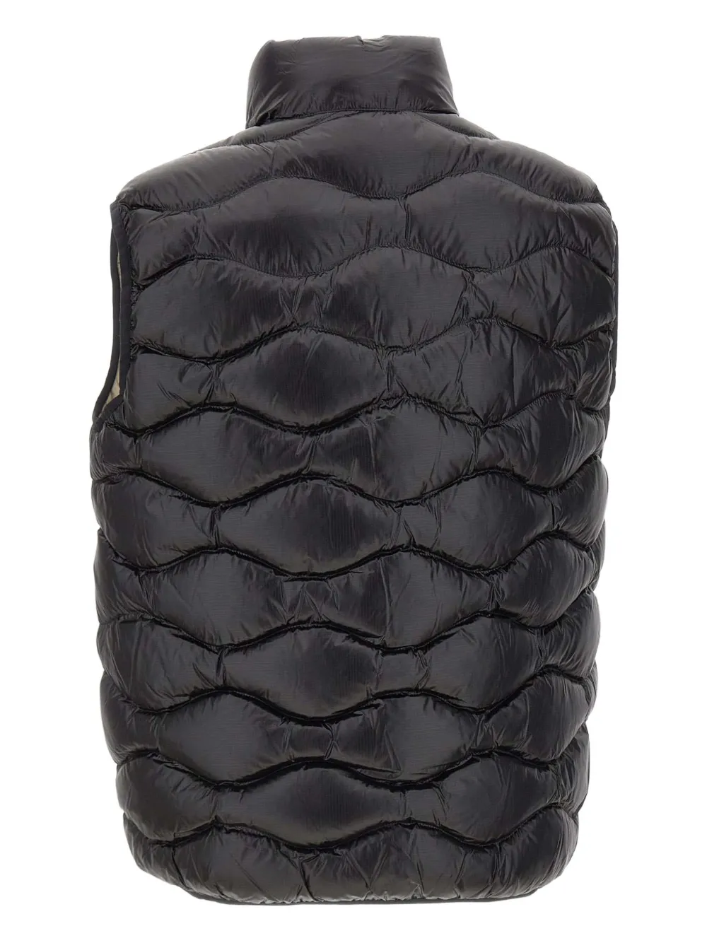 Blauer Danny gewatteerde bodywarmer met golvend patroon Zwart