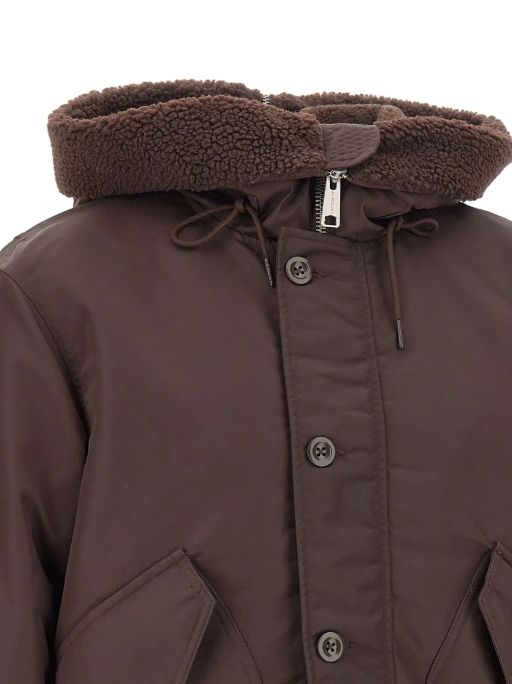 Carhartt Mens Palisander Angelite Hd Oltera Hooded Woven Jacket In Brown