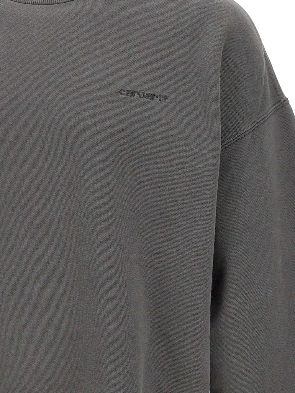 Carhartt Embroidered Crew Neck Sweatshirt In Gray