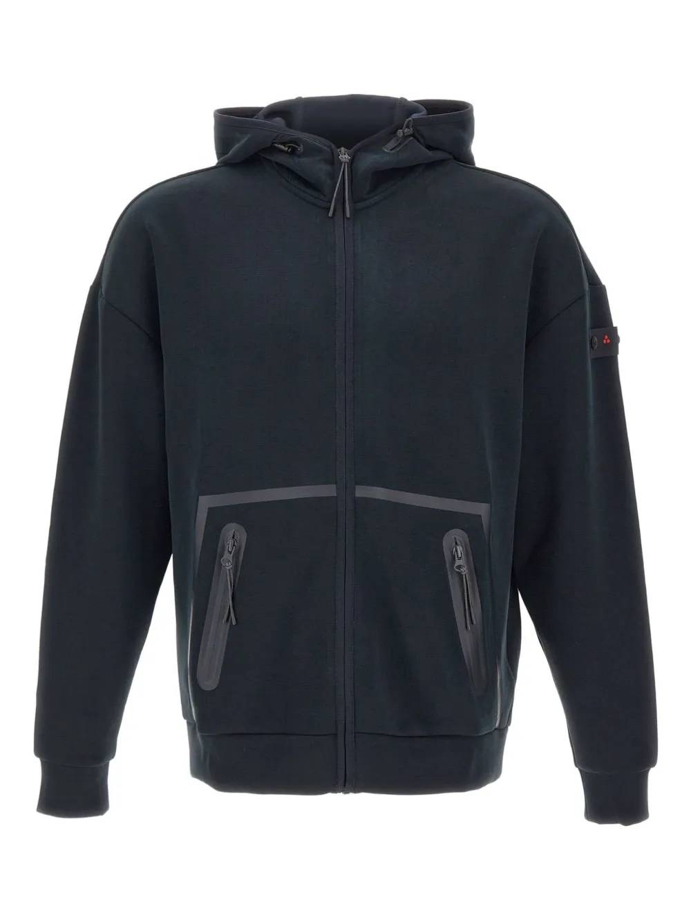 Peuterey Zip Hooded Hoodie In Black