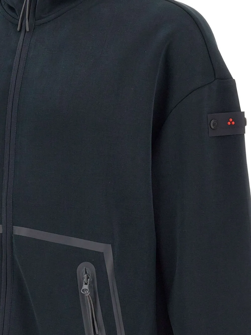 Peuterey Zip Hooded Hoodie In Black