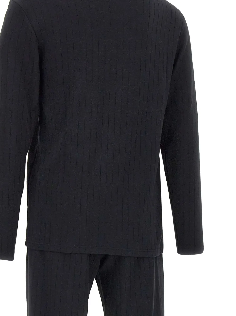 Emporio Armani Gestreepte pyjama met logo Zwart