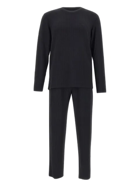 Emporio Armani striped logo pyjama set