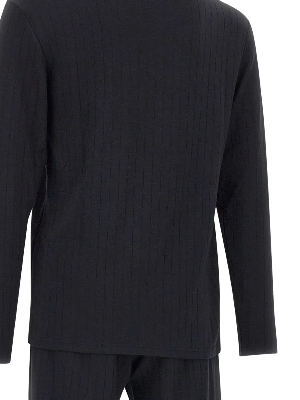 Emporio Armani Gestreepte pyjama met logo Zwart