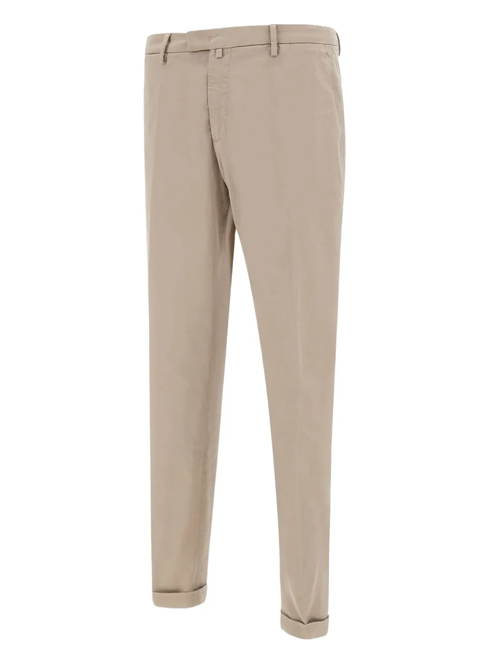 Briglia 1949 Broek met omgeslagen pijpen en riemlussen Beige