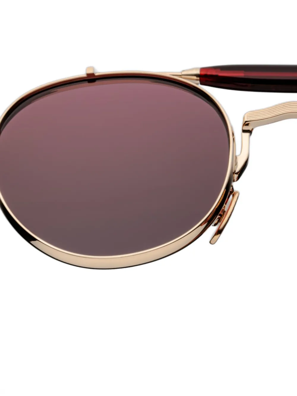 Jacques Marie Mage Zonnebril met rond montuur Goud