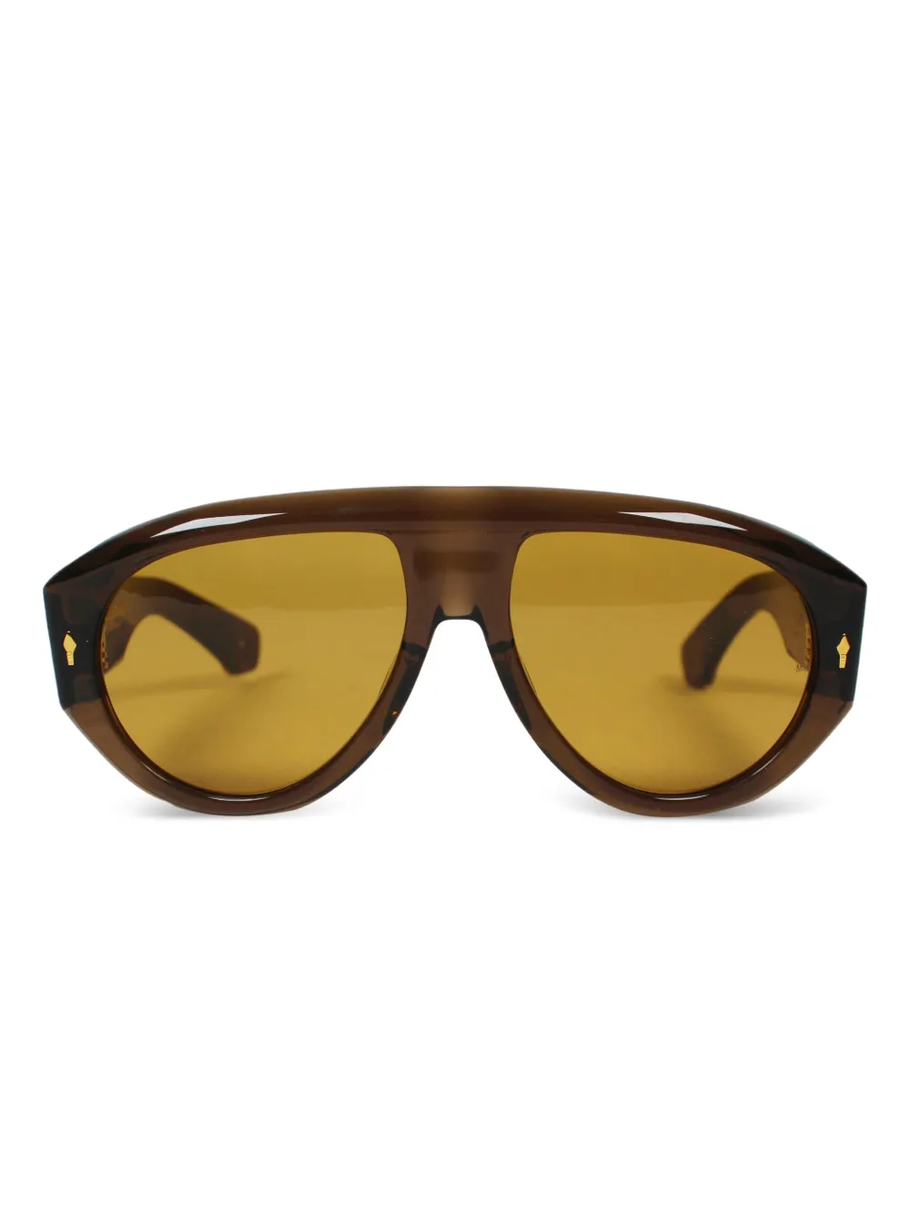 Jacques Marie Mage shield-frame tinted sunglasses | Brown | Image 1