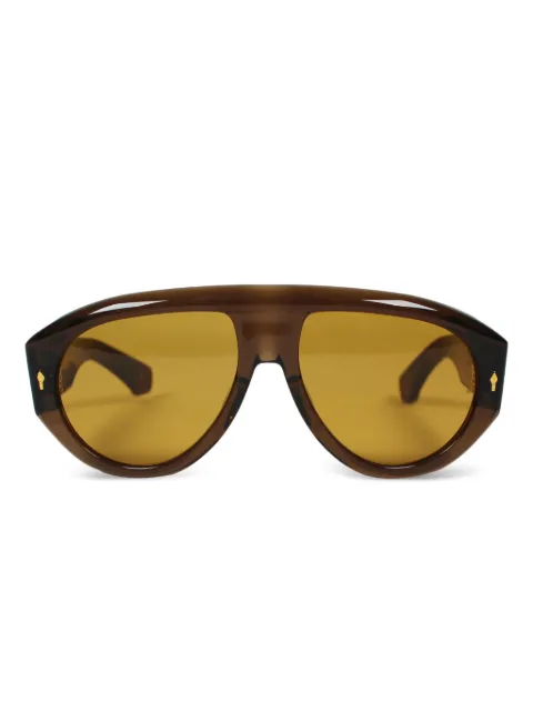 Jacques Marie Mage shield-frame tinted sunglasses