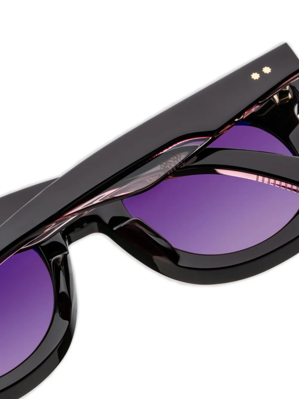 Jacques Marie Mage Zonnebril met rond montuur Paars