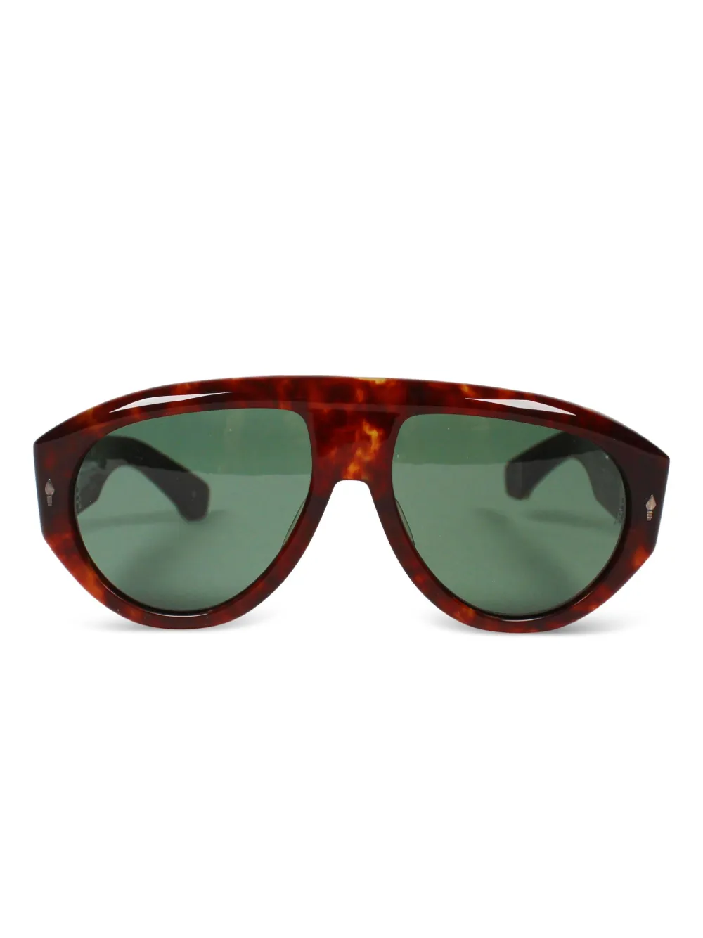 Jacques Marie Mage shield-frame tortoiseshell sunglasses | Brown | Image 1