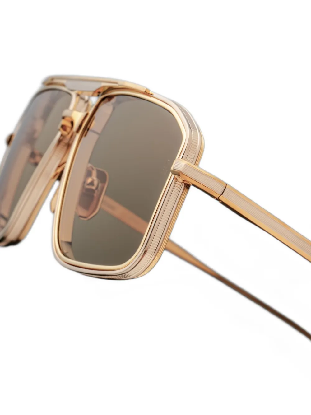 Jacques Marie Mage Zonnebril met vierkant montuur Goud