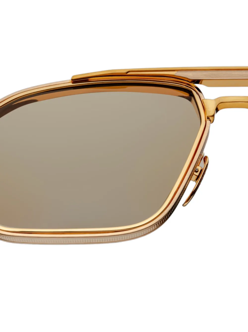 Jacques Marie Mage Zonnebril met vierkant montuur Goud