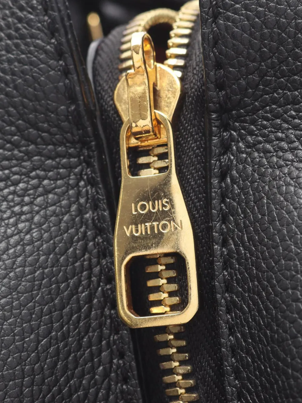 Pre-owned Louis Vuitton 2021 Bicolor Monogram Empreinte Giant Montaigne Bb Satchel In Black