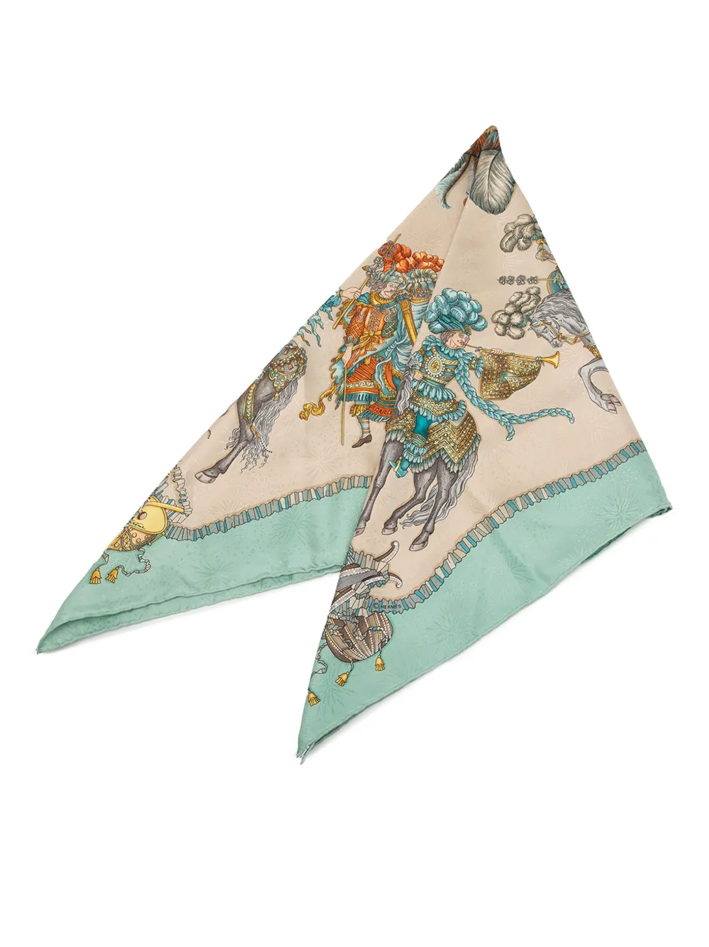 Hermès Pre-Owned 2000-2025 Les Fetes Du Roi Soleil Silk Scarf scarves - Marrone