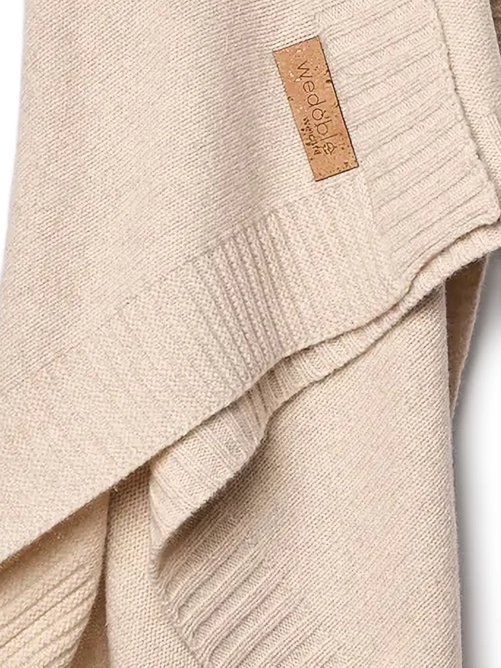 Wedoble frazada tejida de canalé | Image 2