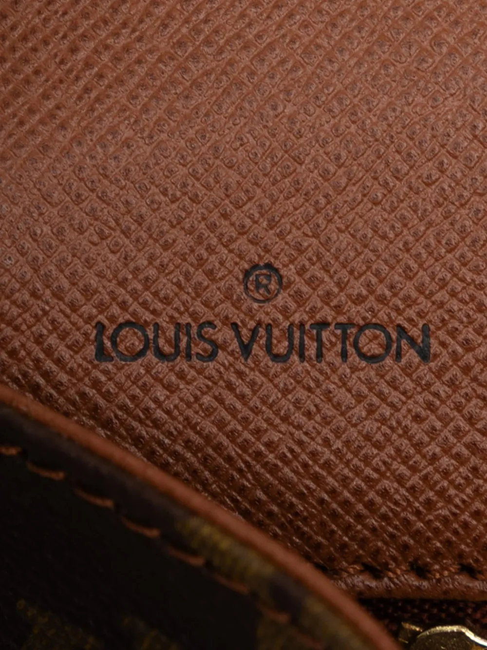 Pre-owned Louis Vuitton 1990 Monogram Pochette Dame Gm Clutch Bag In Brown