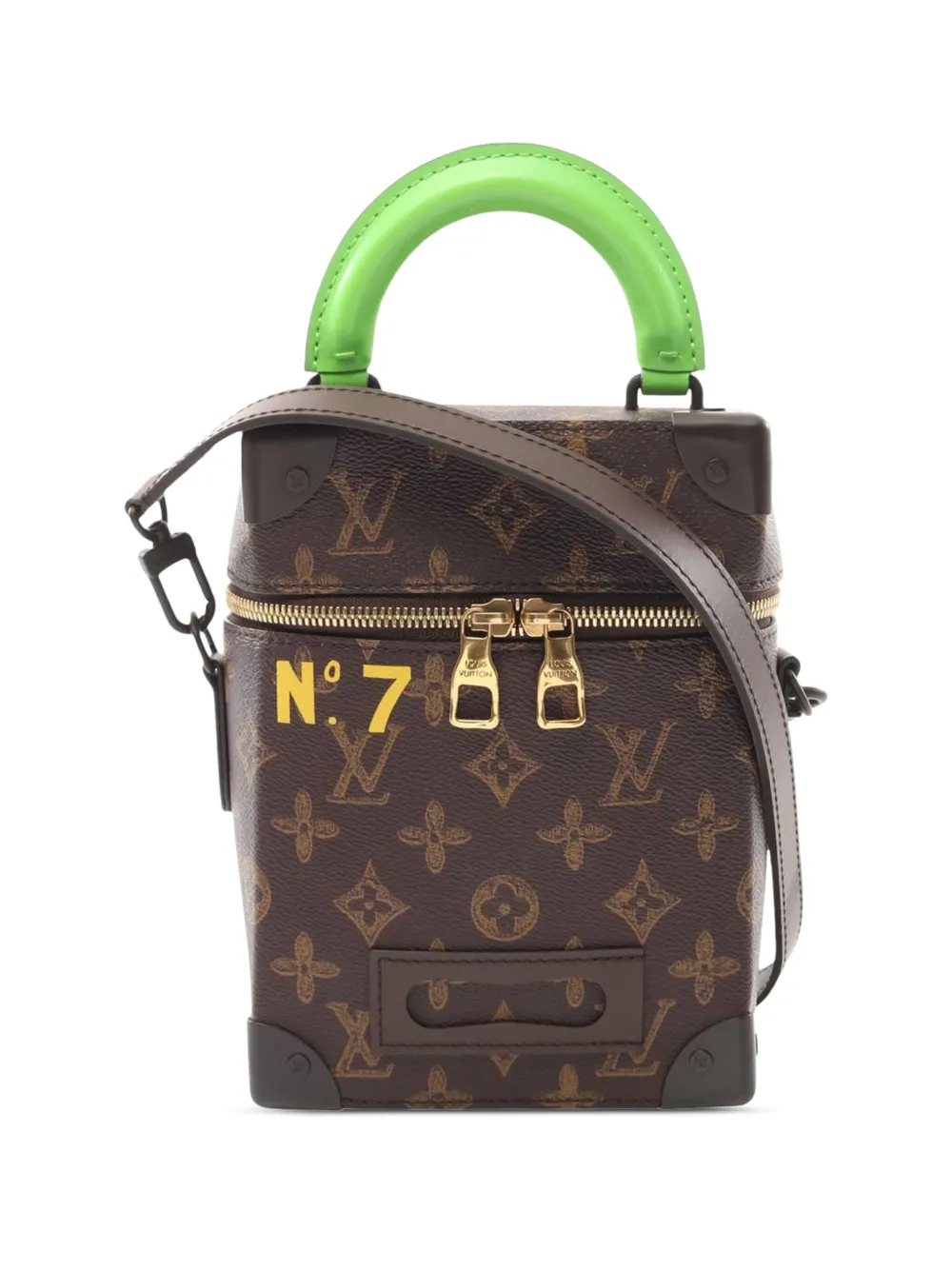 Louis Vuitton Pre-Owned 2021-2025 Monogram No7 Vertical Box Trunk satchel | Brown | Image 1
