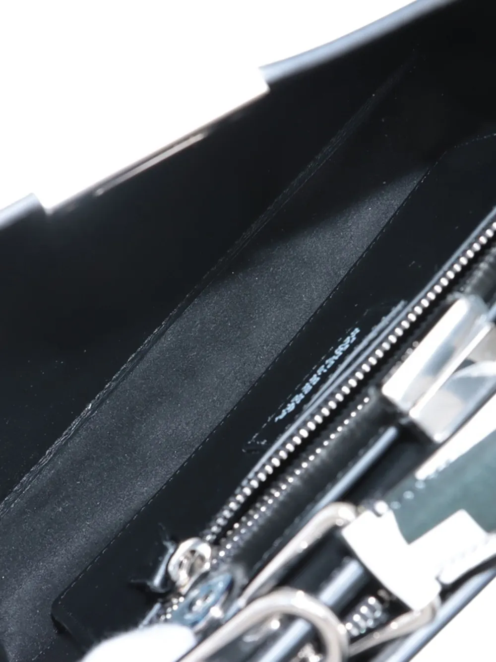 Pre-owned Fendi 2000-2025 Marc Jacobs Mini Nappa Vitello King Logo Print Peekaboo Iseeu Satchel In Black