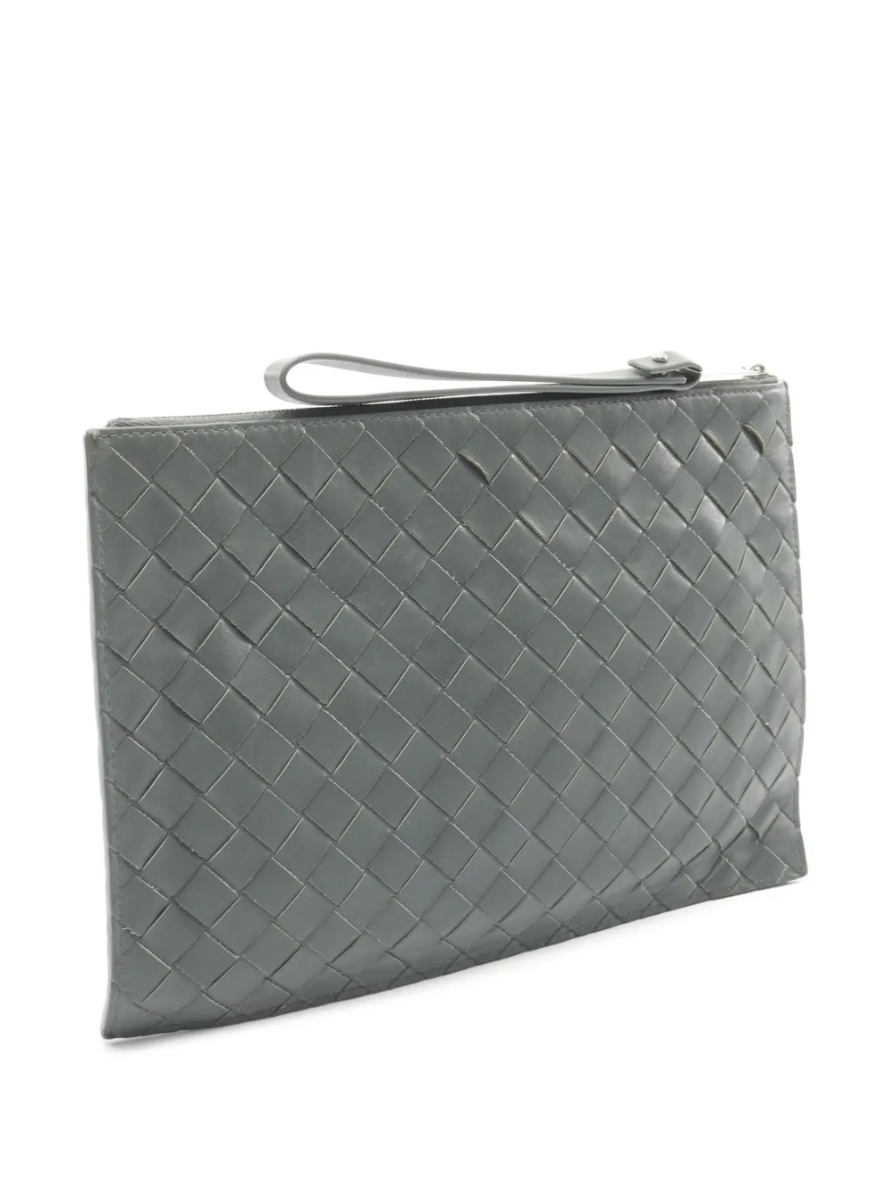 BOTTEGA VENETA Pre-owned 2012-2025 Nappa Intrecciato Clutch Bag In Green