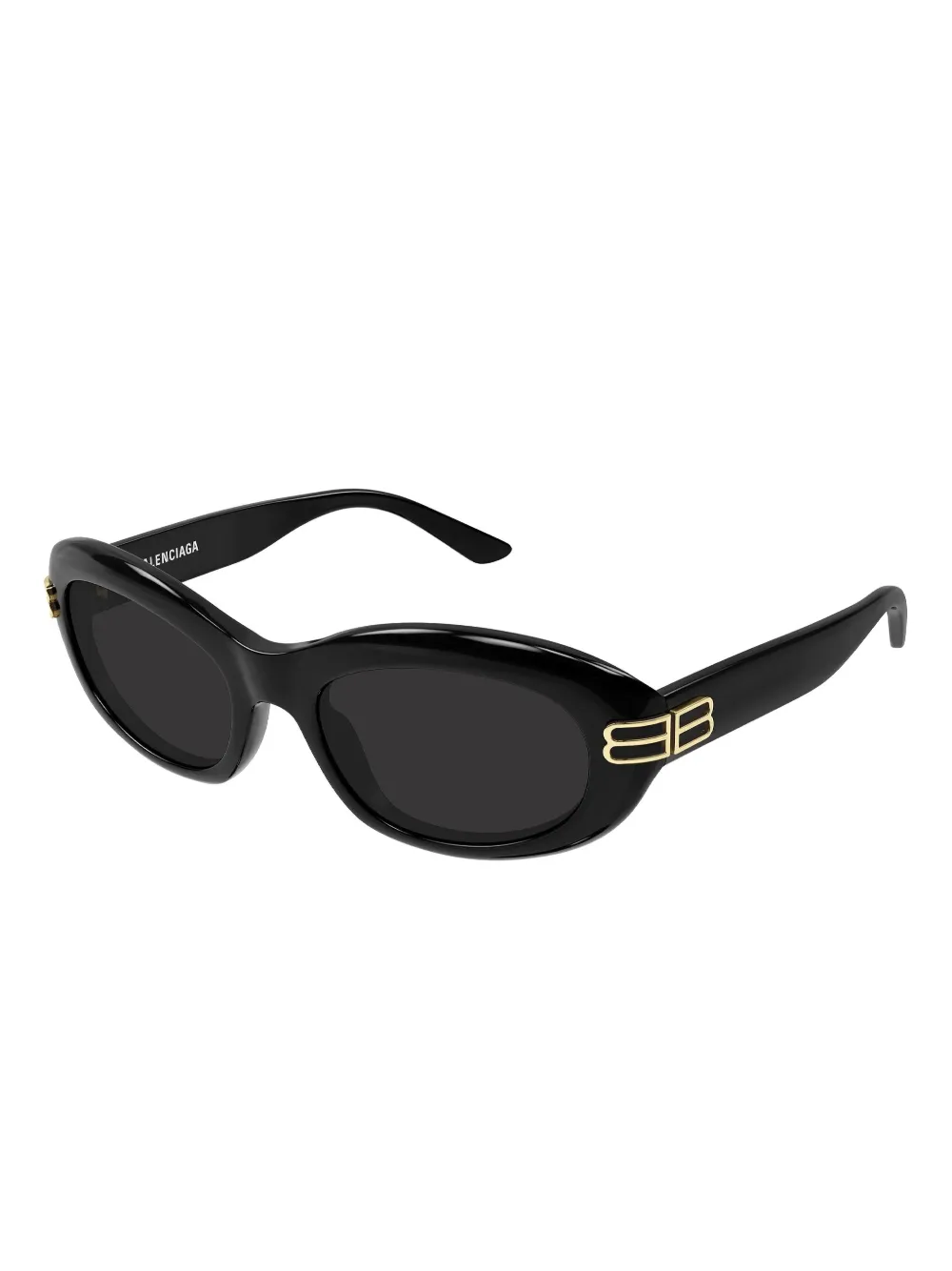 Balenciaga Eyewear Zonnebril met ovalen montuur en logo - Zwart