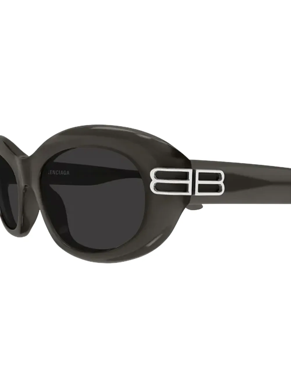 Balenciaga Zonnebril met ovalen montuur Grijs