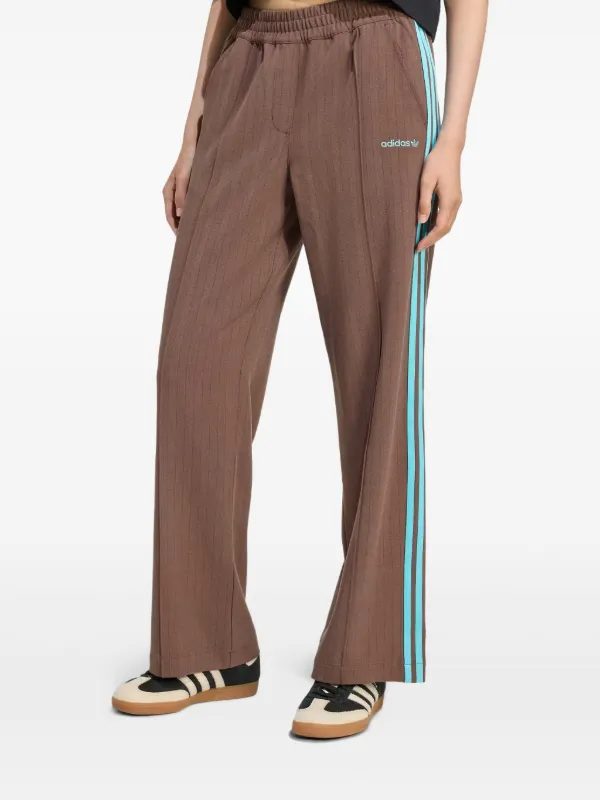 adidas オリジナルス ブラウン ストライプ トラックパンツ