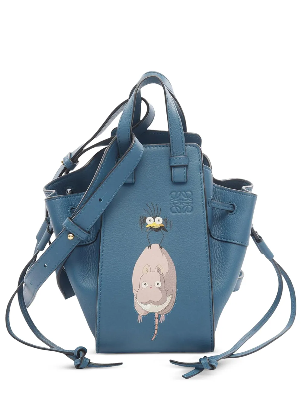 Loewe Pre-Owned 2021 Studio Ghibli Spirited Away Boh Mouse Mini Leather Hammock Bag satchel | Blue | Image 1