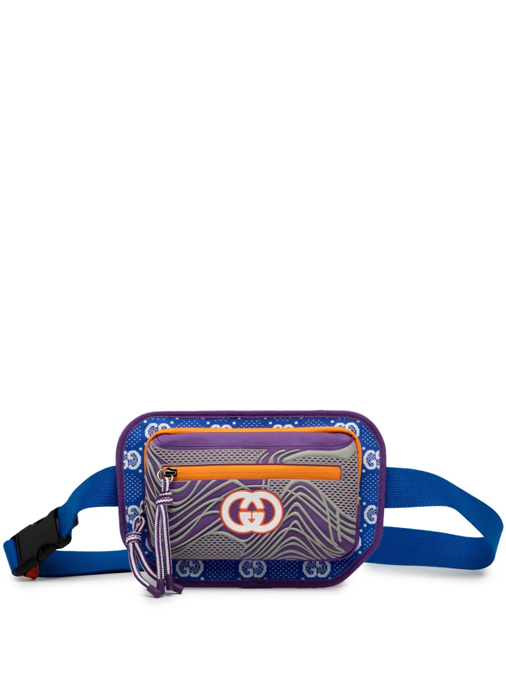 Gucci Pre-Owned sac banane en nylon et caoutchouc à motif GG (2016-2025) | bleu | Image 1