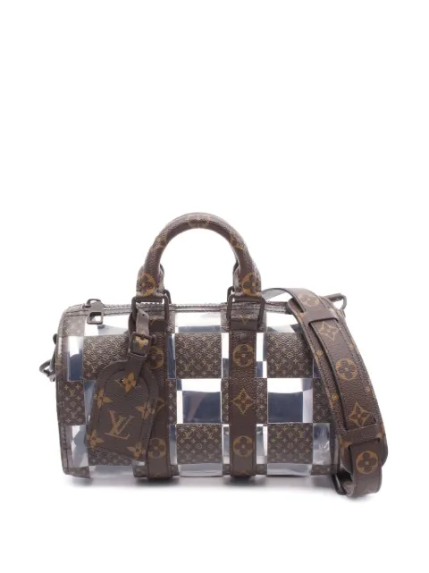 Louis Vuitton Pre-Owned 2022 PVC and Monogram Chess Keepall Bandouliere 25 satchel