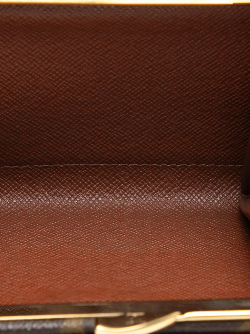 Pre-owned Louis Vuitton 2001 Monogram Porte Monnaie Billets Viennois Small Wallets In Brown