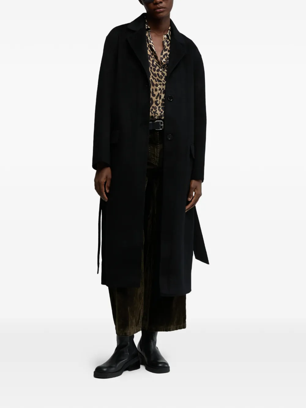 ASPESI Casaco de lã com cinto | Casaco de abotoamento simples | Image 2