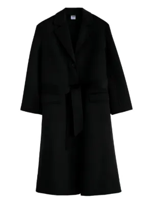 Mugler Wool Coat | Black | FARFETCH RO
