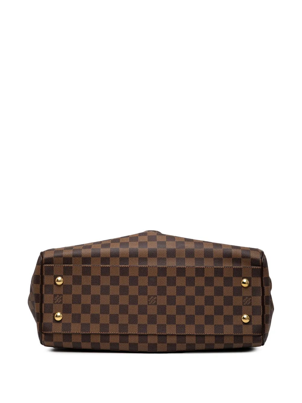 Pre-owned Louis Vuitton 2007 Damier Ebene Trevi Gm Satchel In Brown