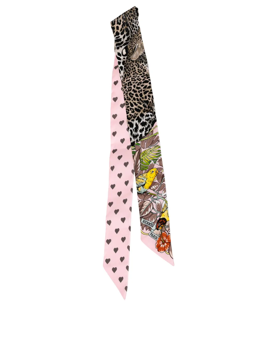Hermès Pre-Owned 2020-2025 Jungle Love Love Silk Twilly Scarf scarves | Pink | Image 1