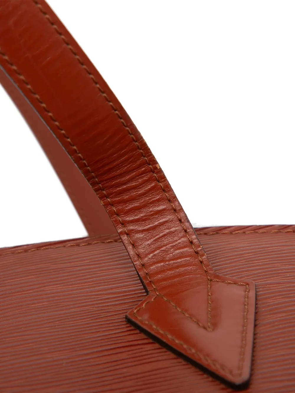 Pre-owned Louis Vuitton 1995 Epi Saint Jacques Gm Long Strap Shoulder Bag In Brown