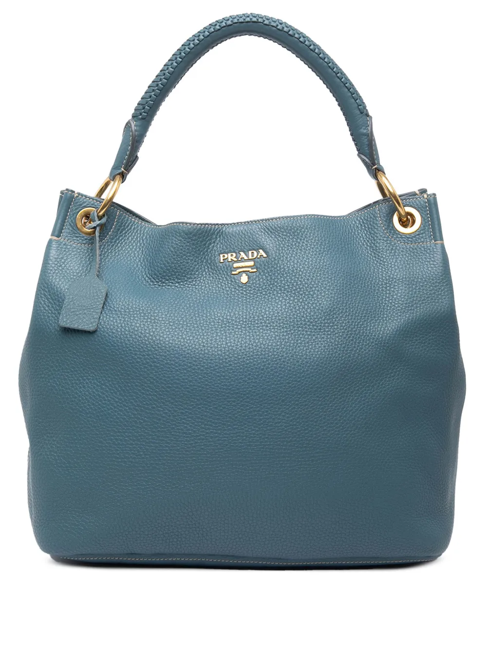 Prada Pre-Owned 2013-2025 Vitello Daino hobo bag - Blu