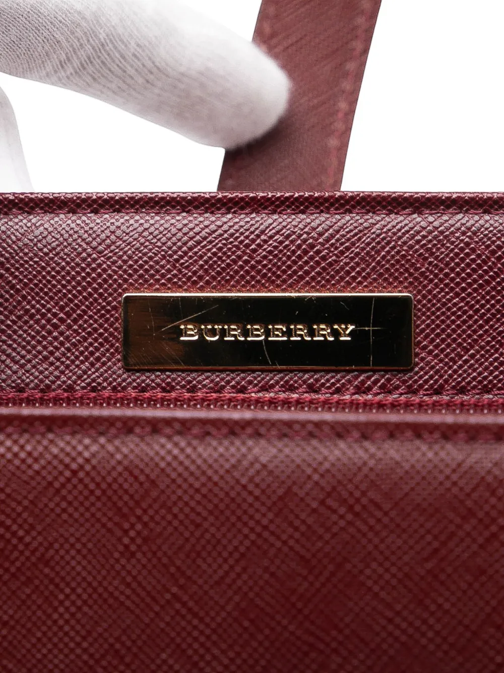 Pre-owned Burberry 2000-2017 House Check Canvas Handbag In Brown