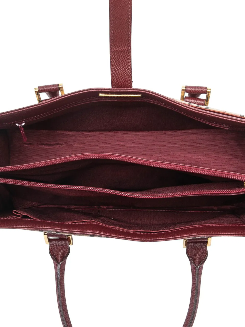Pre-owned Burberry 2000-2017 House Check Canvas Handbag In Brown