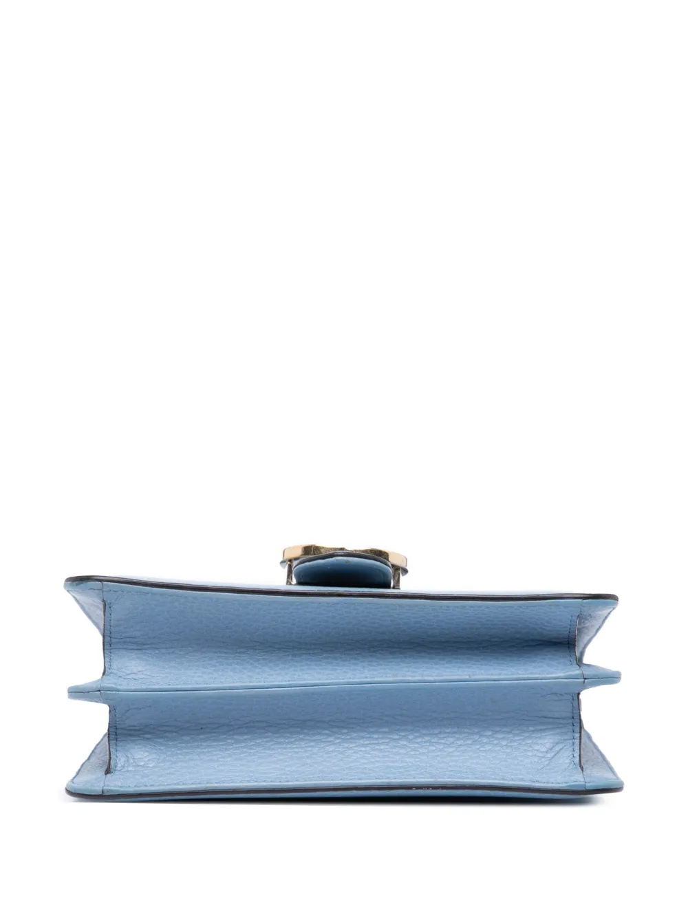 Pre-owned Gucci 2000-2015 Small Dollar Calfskin Interlocking G Crossbody Bag In Blue