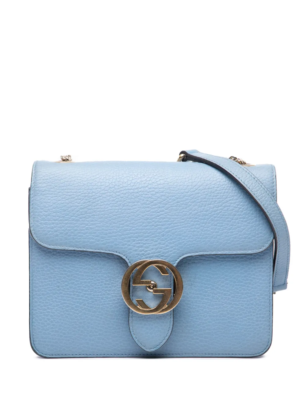 Gucci Pre-Owned 2000-2015 スモール ダラー カーフスキン インターロッキングG ショルダーバッグ - ブルー