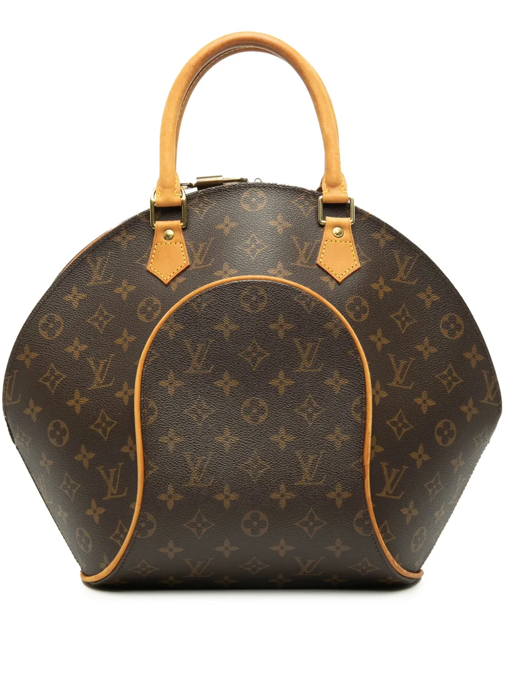 Pre-owned Louis Vuitton 2000 Monogram Ellipse Mm Handbag In Brown