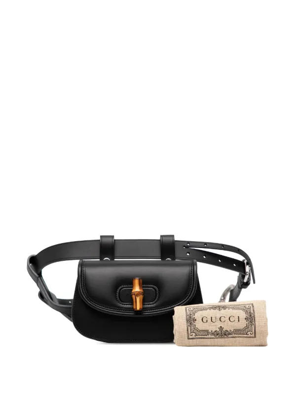Gucci Pre-Owned 2016-2025 ミニ レザー バンブー 1947 ベルトバッグ