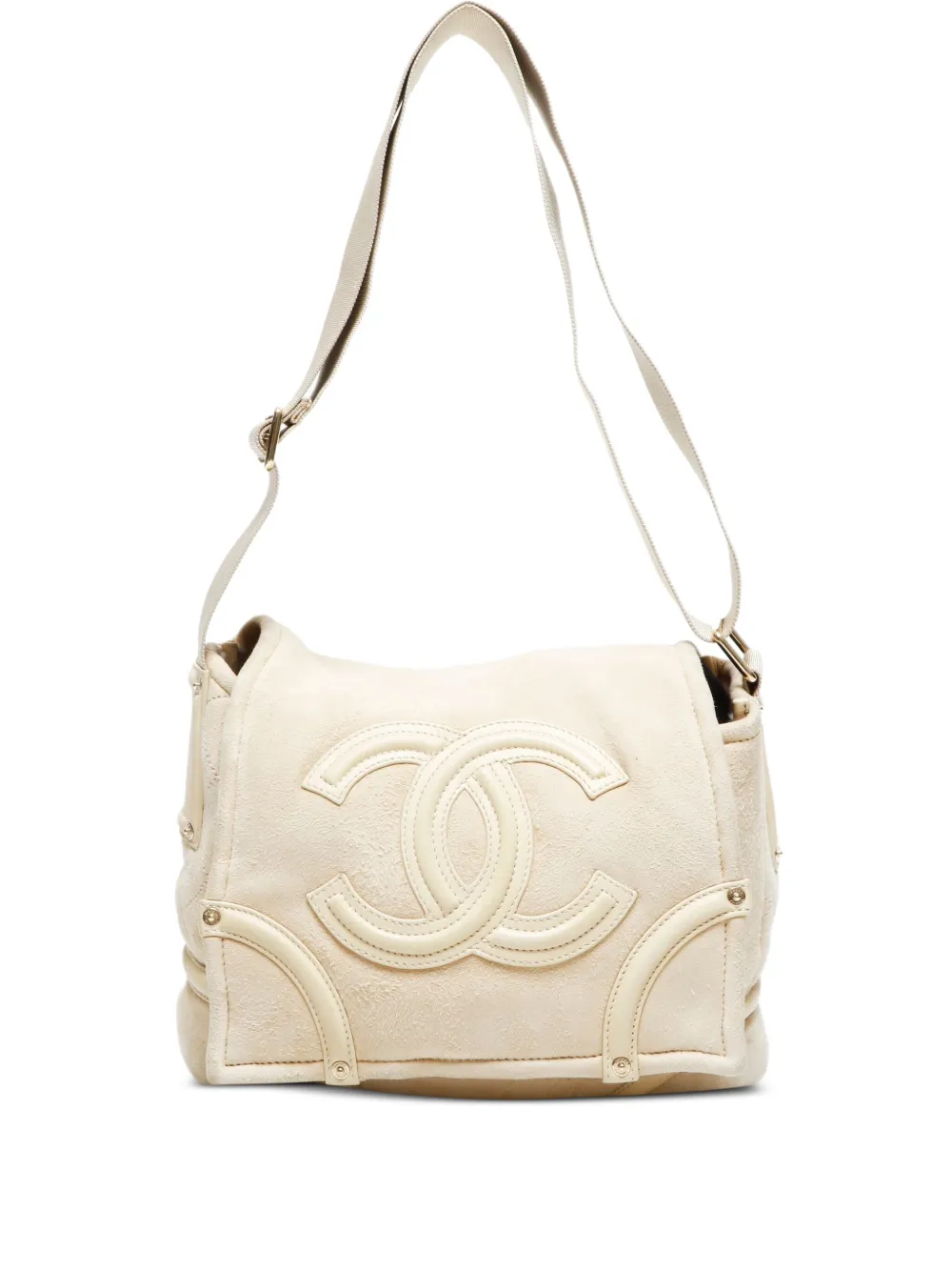 CHANEL Pre-Owned 2005-2006 ココマーク フラップ ショルダーバッグ - ニュートラル CHANEL Pre-Owned 2005-2006 ココマーク フラップ ショルダーバッグ - ニュートラル