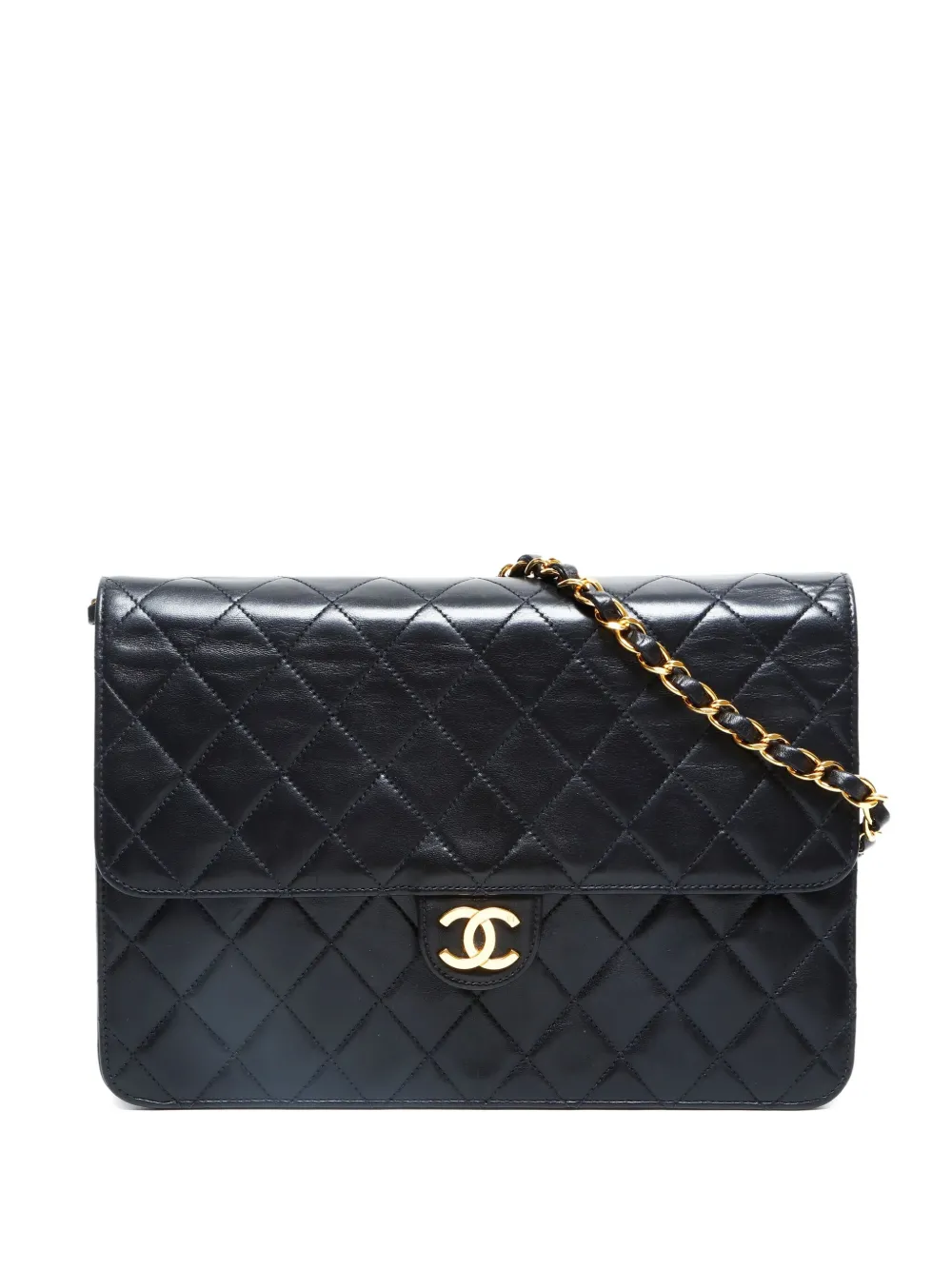 CHANEL Pre-Owned 1996-1997 push-lock chain-flap shoulder bag | Black | Image 1