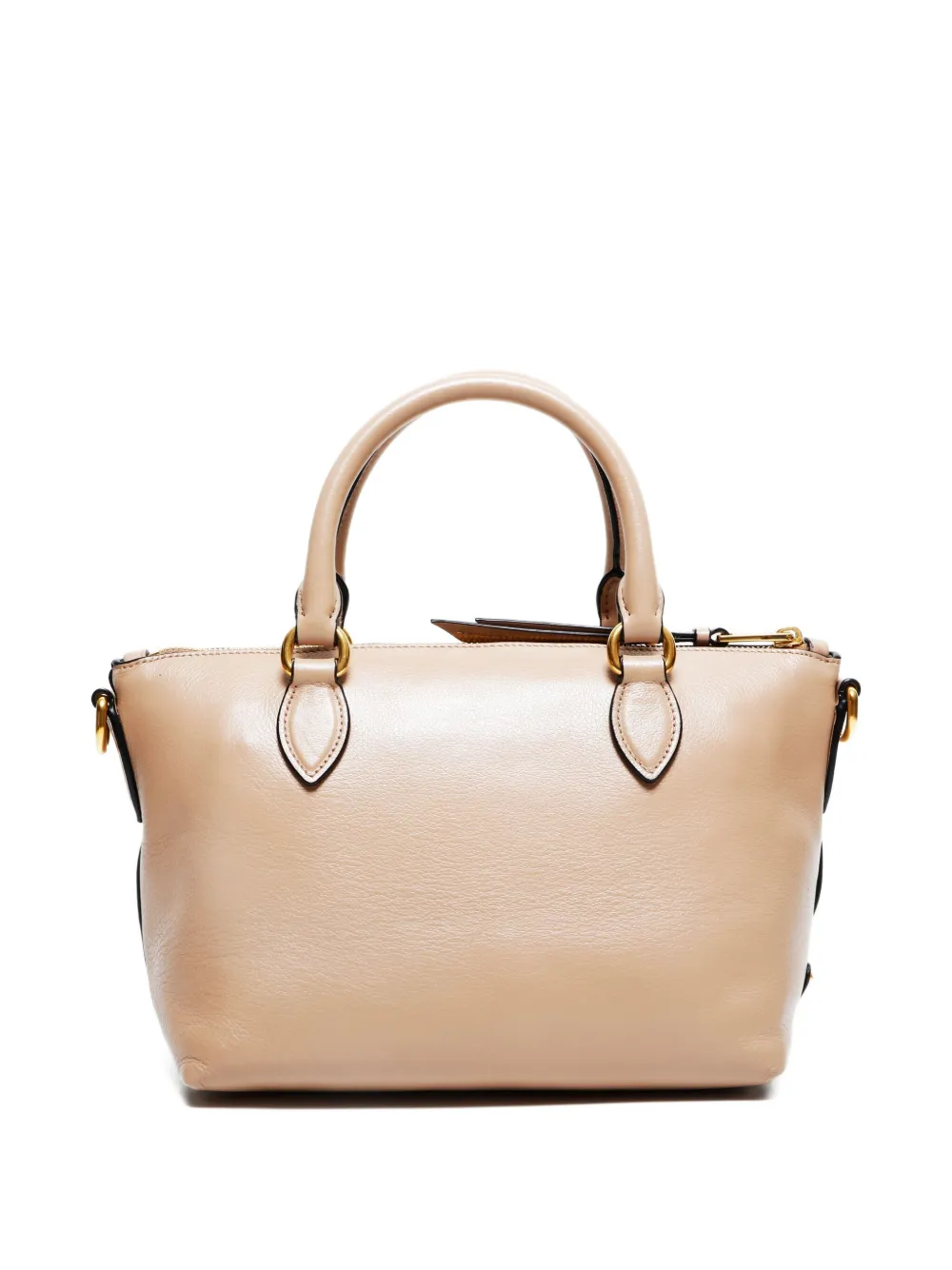 Pre-owned Prada 2015-2025s 2way Logo-debossed Tote Bag In Neutral